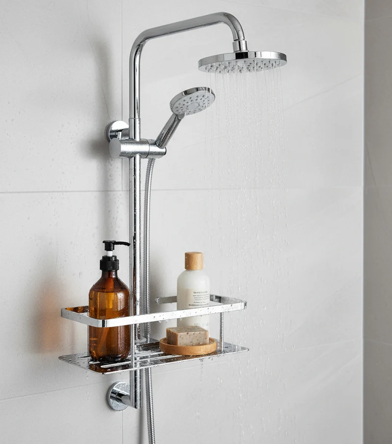 Smedbo Sideline Duschkorb – 250 × 100 mm für Brausestange Ø 18–25 mm, Art.Nr. DK3006