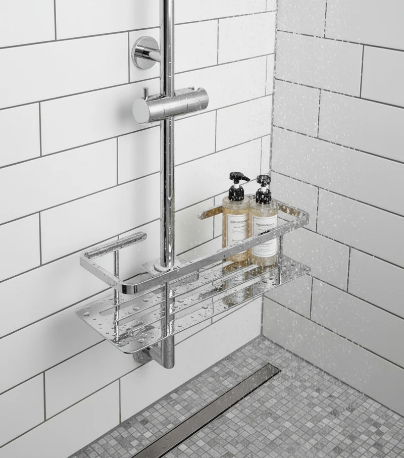 Smedbo Sideline Duschkorb – 250 × 100 mm für Brausestange Ø 18–25 mm, Art.Nr. DK3006