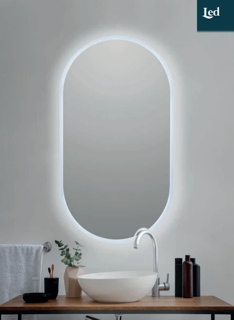 Badspiegel mit LED SALINES chrom