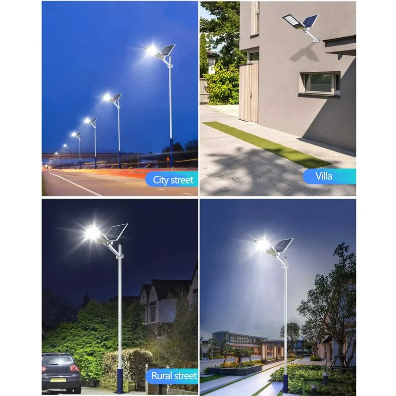 Heavy Hitter Outdoor Solar Security Flood Lights With Remote And Dusk To Dawn Sensor Auto On Off Motion Detection For Yard Garden Driveway No Sweat Setup Bright LED Lamp