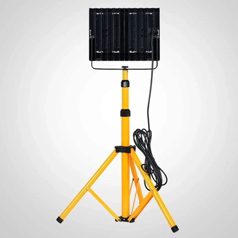 Heavy Duty IP66 Waterproof LED Floodlight With Adjustable Tripod Stand 50W 100W 150W 200W Super Bright Cool White Outdoor Security Spotlight For Yards And Jobsite
