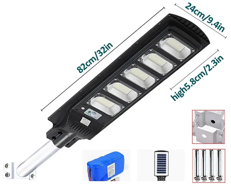 Hella Bright 300W Led Solar Street Light Featuring Motion Detection Remote Control And Rock Solid Water Resistant Housing For Outdoor Yard Driveway Security Lighting Dusk To Dawn