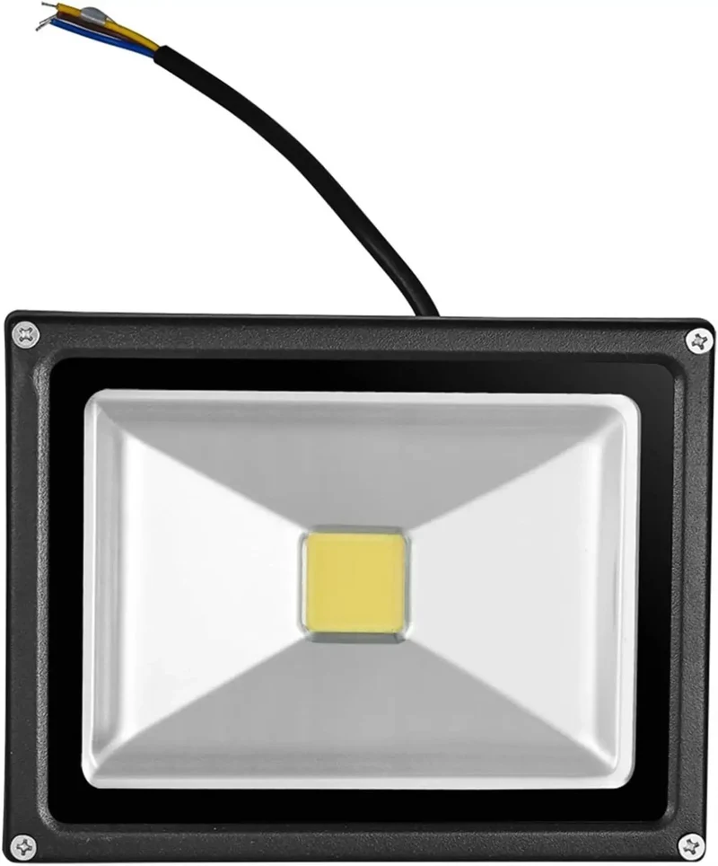 20W LED Flood Light Emitting 3000K Warm White Glow With Rock Solid 180 Degree Adjustable Bracket Ideal For Backyards Patios Or Garages Boasting No Sweat Setup And Heavy Duty Design For Smooth Outdoor Lighting That Really Packs A Punch