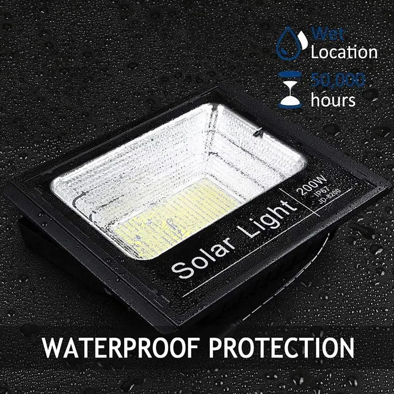 Wireless Led Solar Flood Light With Dusk To Dawn Sensor And Remote Control For Yard And Driveway 25W 40W 60W 100W 200W Easy Install Hella Bright No Bills Smart Timers Weather Tough