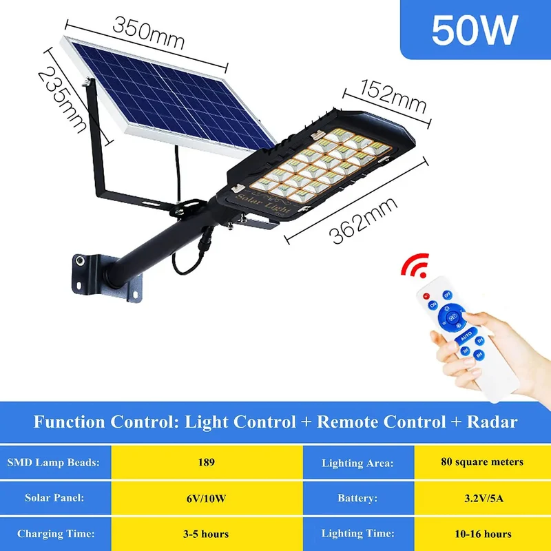 Solar Flood Lights Outdoor 50W Blazing Brightness Daylight White IP66 Totally Waterproof With Built In Remote Control Zero Electric Bills Easy Install For Yard Garden Parking Security Hella Rock Solid And Top Shelf Quality