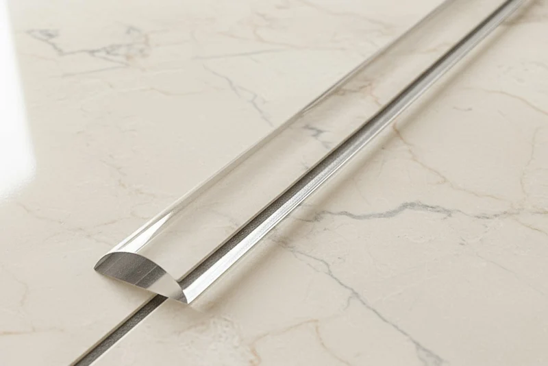 Plexi-Halbrundstab als Schwallprofil – transparent, 5 oder 10 mm
