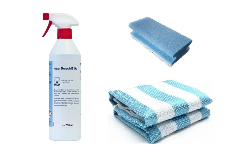 Kleines Reinigungs-Set für Duschglas – regelmäßige Pflege mit Bavariaclean-Tüchern, Art.Nr. 0307