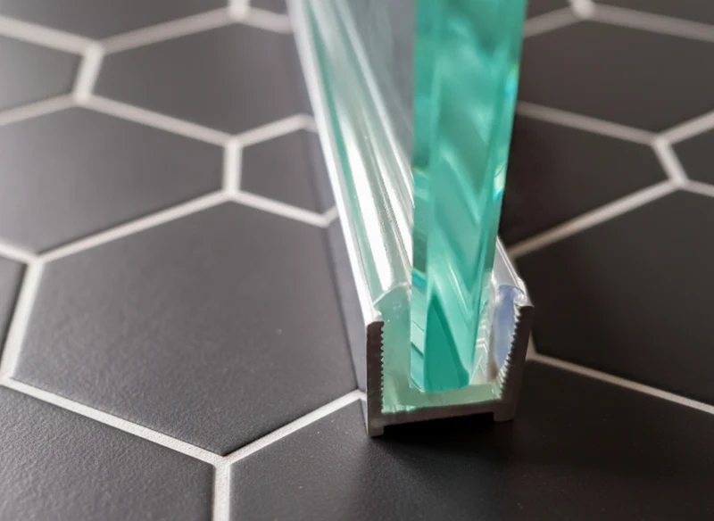 Alu U-Wandprofil DUC – silikonfreie Klemmung für 8 oder 10 mm Glas