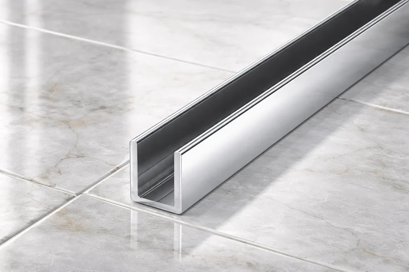 Alu U-Profil – Silikonverklebung Glasscheibe, 14 Farben, Art.Nr. SDCD3812