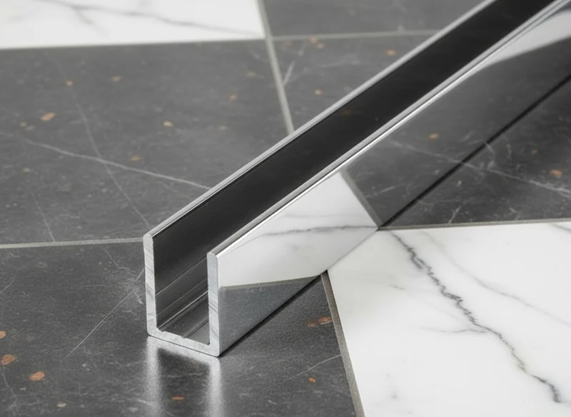 Alu U-Profil – Silikonverklebung Glasscheibe, 14 Farben, Art.Nr. SDCD3812