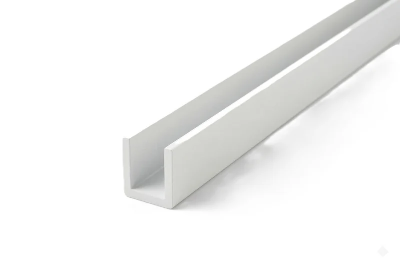 Alu U-Profil – Silikonverklebung Glasscheibe, 14 Farben, Art.Nr. SDCD3812