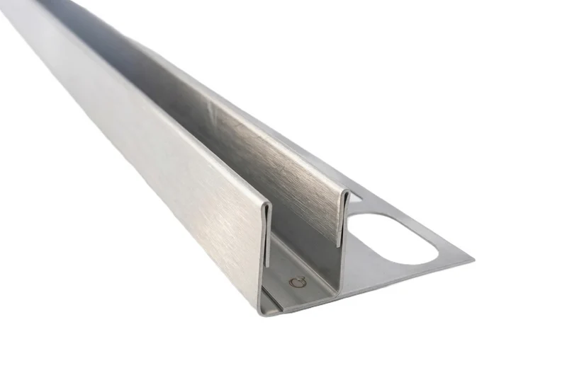 U-Winkelprofil – Edelstahl gebürstet, ohne Bohren, 10/12,5/19 mm, Art.Nr. PP-GPS2 (31543)