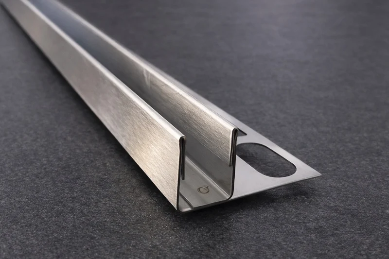 U-Winkelprofil – Edelstahl gebürstet, ohne Bohren, 10/12,5/19 mm, Art.Nr. PP-GPS2 (31543)