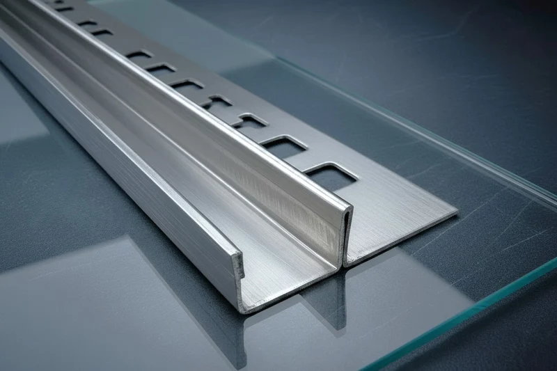 Slimline U-Winkelprofil – Edelstahl K220 gebürstet, ohne Bohren, Art.Nr. UEK220