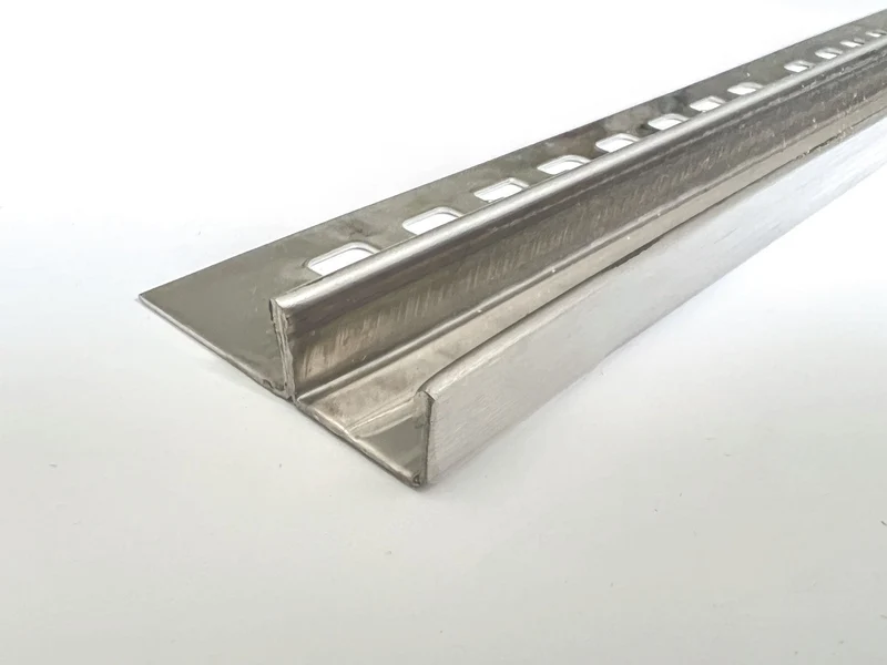 Slimline U-Winkelprofil – Edelstahl K220 gebürstet, ohne Bohren, Art.Nr. UEK220