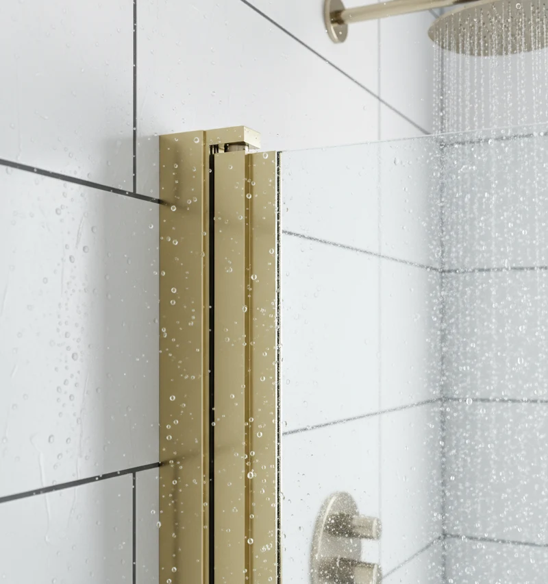 Drehbares Wandprofil Emily Hebe-Senk (Profilset ohne Glas) – für 6 mm ESG, 180° Pendeltür, in 4 Oberflächen, Art.Nr. 41.0901
