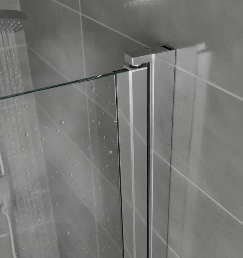 Drehbares Wandprofil Emily Hebe-Senk (Profilset ohne Glas) – für 6 mm ESG, 180° Pendeltür, in 4 Oberflächen, Art.Nr. 41.0901