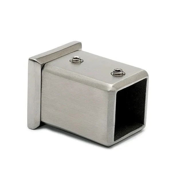 Stabistangen-Set – eckig 20x20 mm, Glas-Wand 90°, kürzbar, Art.Nr. 418020