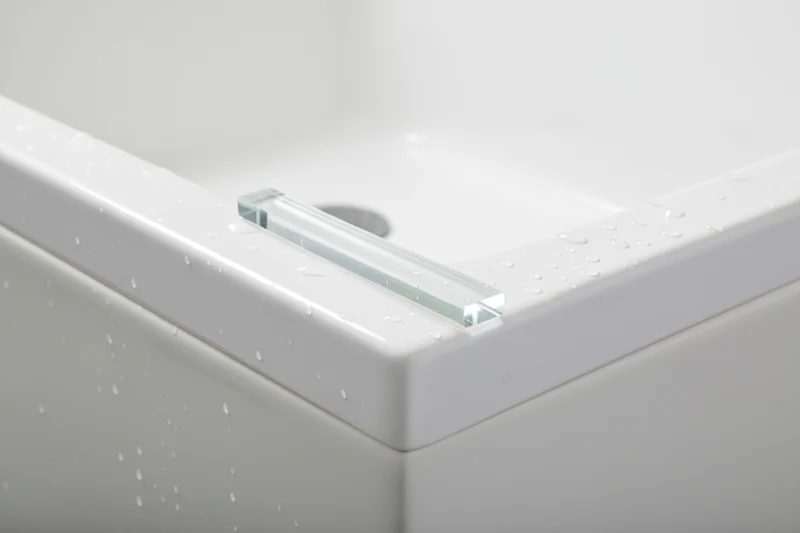 Transparente Unterlagen für rahmenlose Glasduschen – 6 × 51 mm