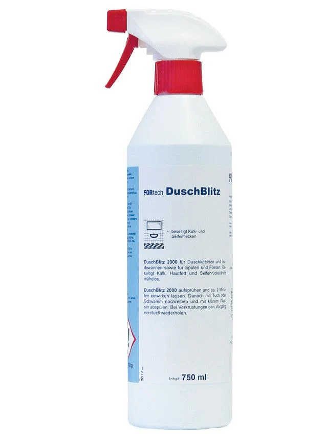 DuschBlitz 2000 Duschkabinenreiniger gegen Kalk und Seifenreste auf Duschglas, 750 ml, Art.Nr. DI6903015