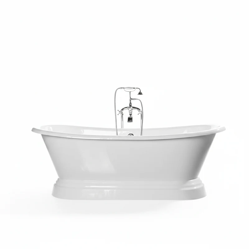 Freistehende Gusseisen Badewanne SOUTHPORT weiß