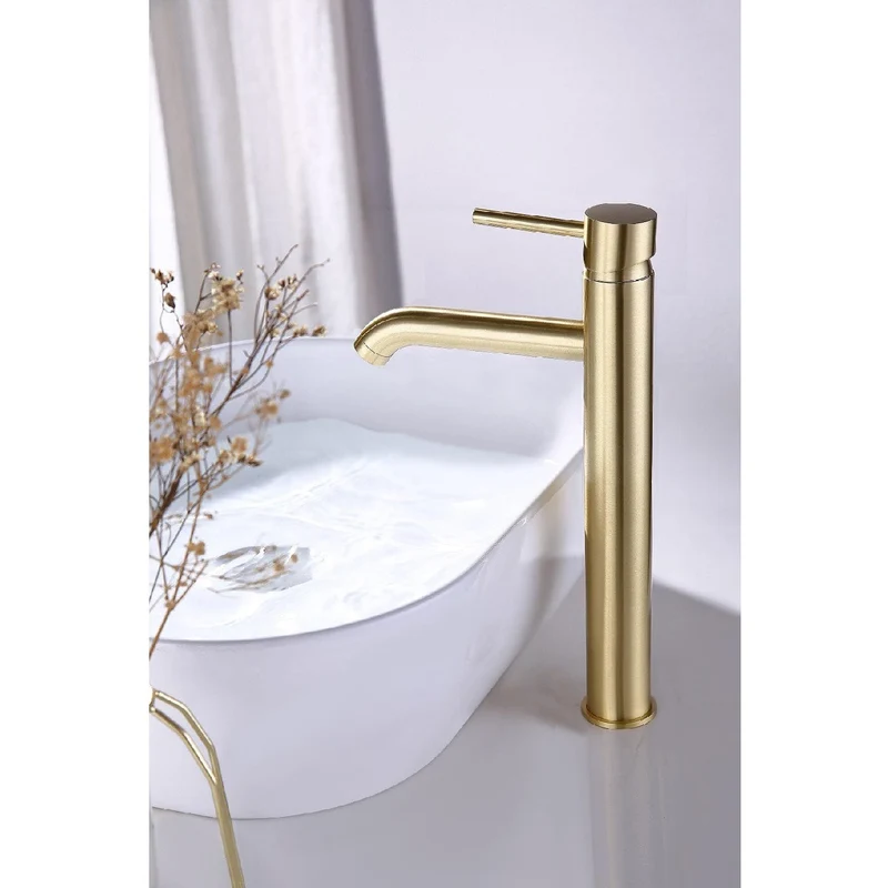 Einhebelmischer, hoch, für Aufsatzwaschbecken, PICO, gold