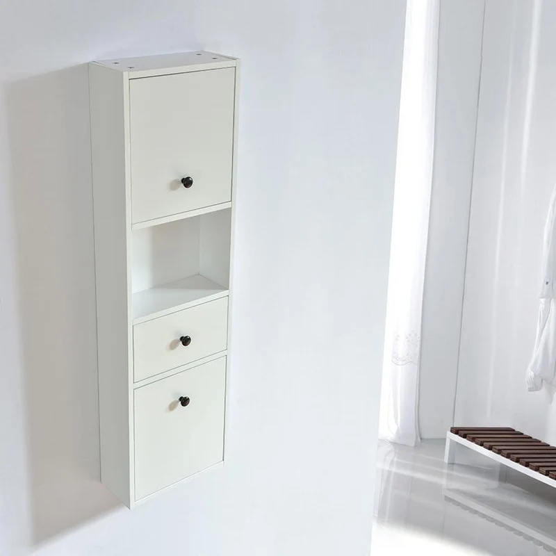 Großer Hängeschrank in Melamin mit weißem Finish ARMARIA