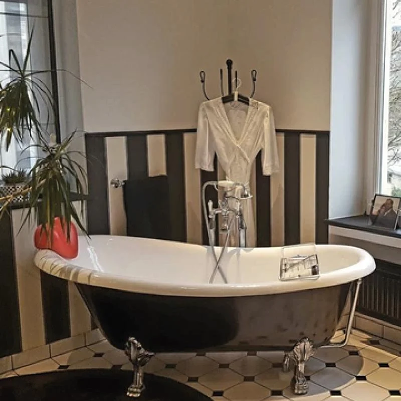Freistehende Gusseisen Badewanne LIVINGSTON schwarz