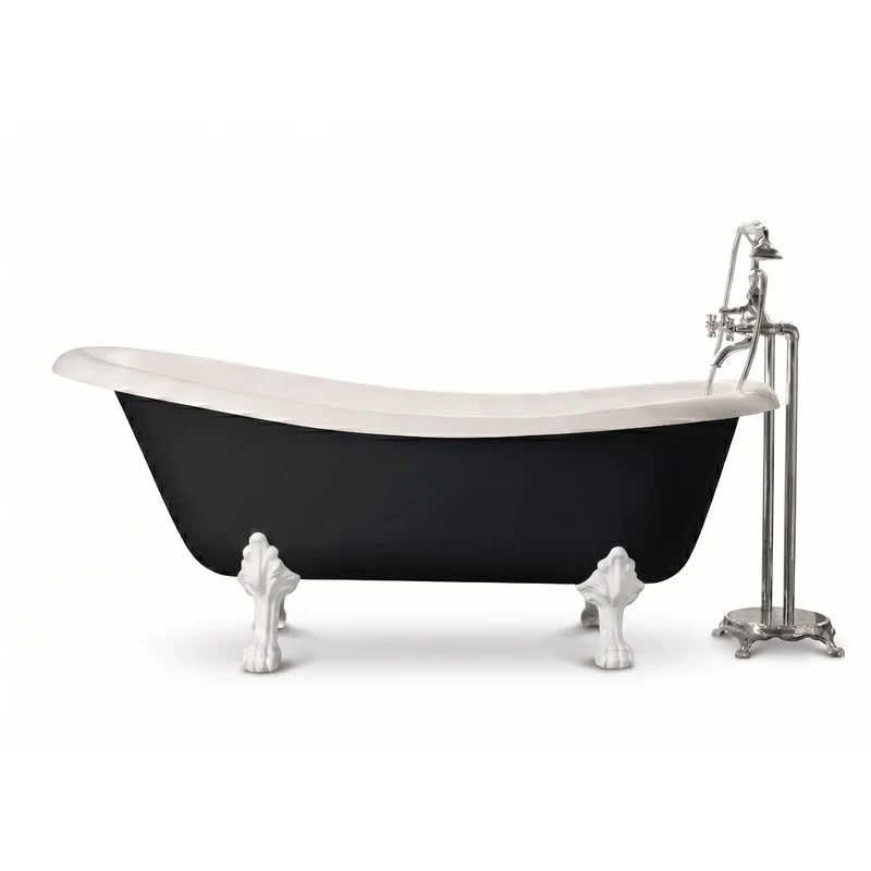 Freistehende Gusseisen Badewanne LIVINGSTON schwarz