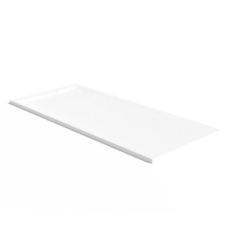 Mineralguss-Duschwanne extra flach COVER, Schieferoptik, WEISS