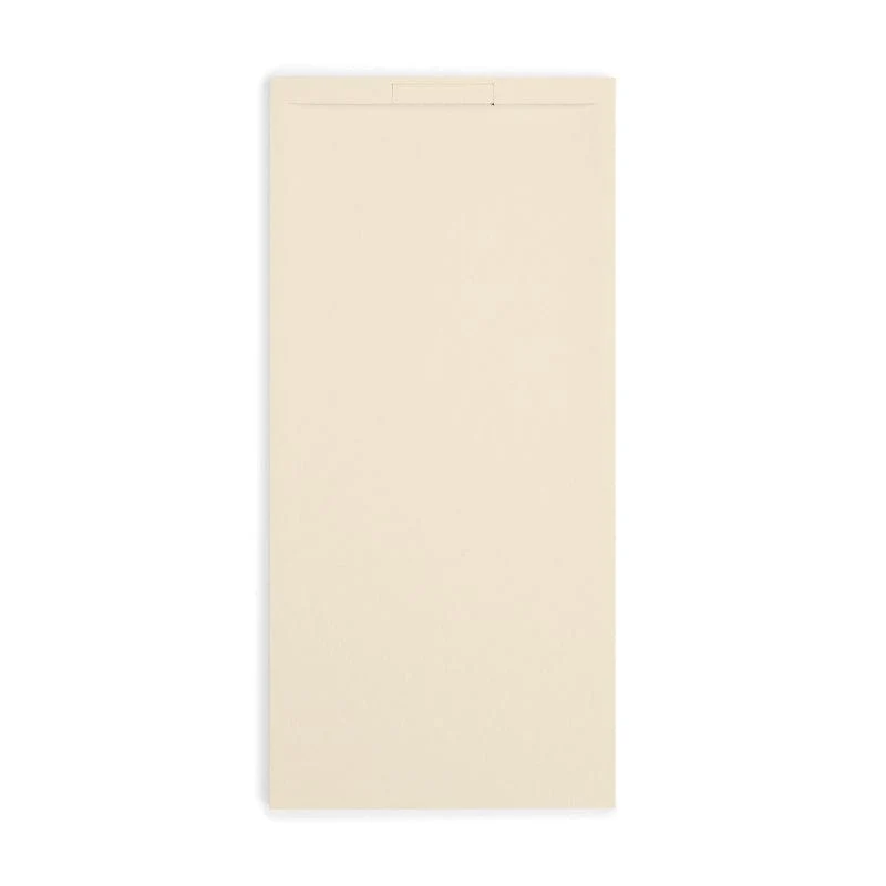 Mineralguss-Duschwanne extra flach COVER, Schieferoptik, BEIGE