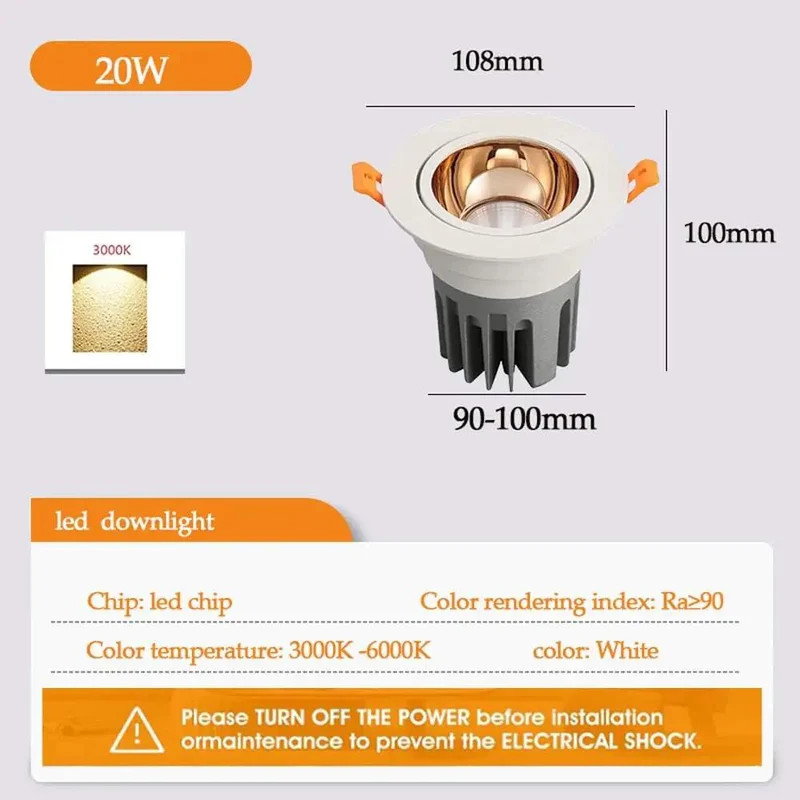 15 Pack 3.5 Inch Retrofit Led Recessed Lighting Kit Offering 7W To 20W Flexibility Bright 3000K And 4000K Illumination Sleek White Baffle Trim Top Drawer Construction For No Sweat Setups