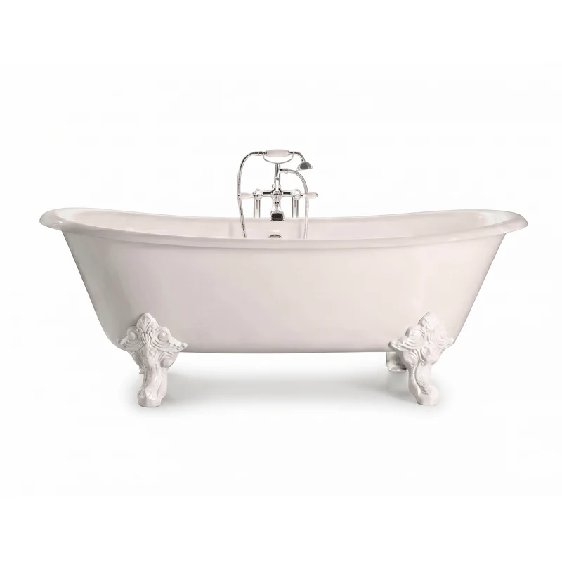 Freistehende Gusseisen Badewanne BRADFORD weiß