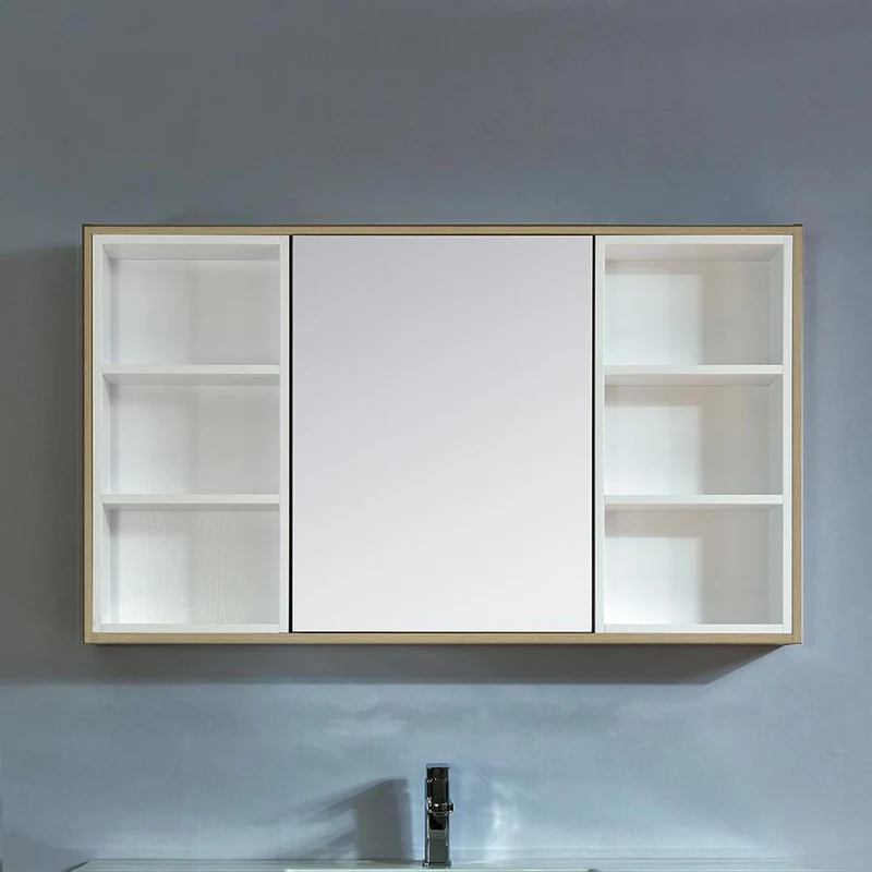 Designer Spiegelschrank mit Melamin Eiche Finish FRAME 120 cm