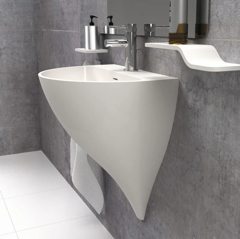 Waschbecken hängend - Solid Surface KALIYA