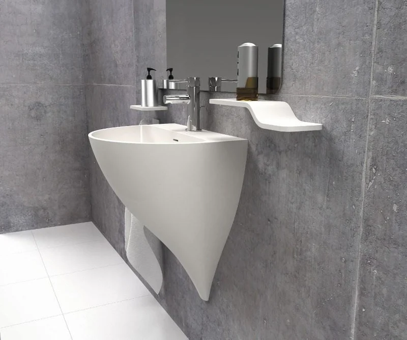 Waschbecken hängend - Solid Surface KALIYA