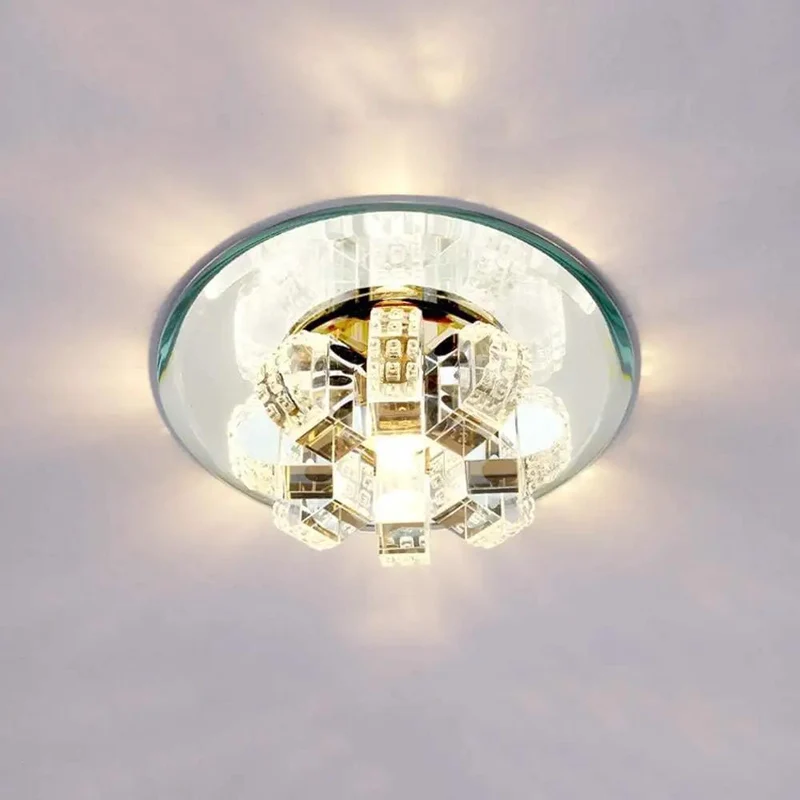 Slick Recessed Lighting Trim Kit Featuring Crystal Glass Ceiling Downlight For Easy Peasy Retrofit Install Dimmable 5 Watt Led Fixtures Provide Knockout Home Illumination For Kitchens Bathrooms And Modern Rooms