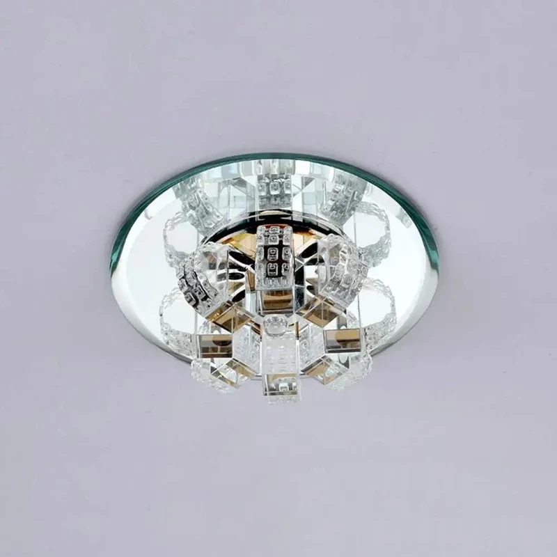 Slick Recessed Lighting Trim Kit Featuring Crystal Glass Ceiling Downlight For Easy Peasy Retrofit Install Dimmable 5 Watt Led Fixtures Provide Knockout Home Illumination For Kitchens Bathrooms And Modern Rooms