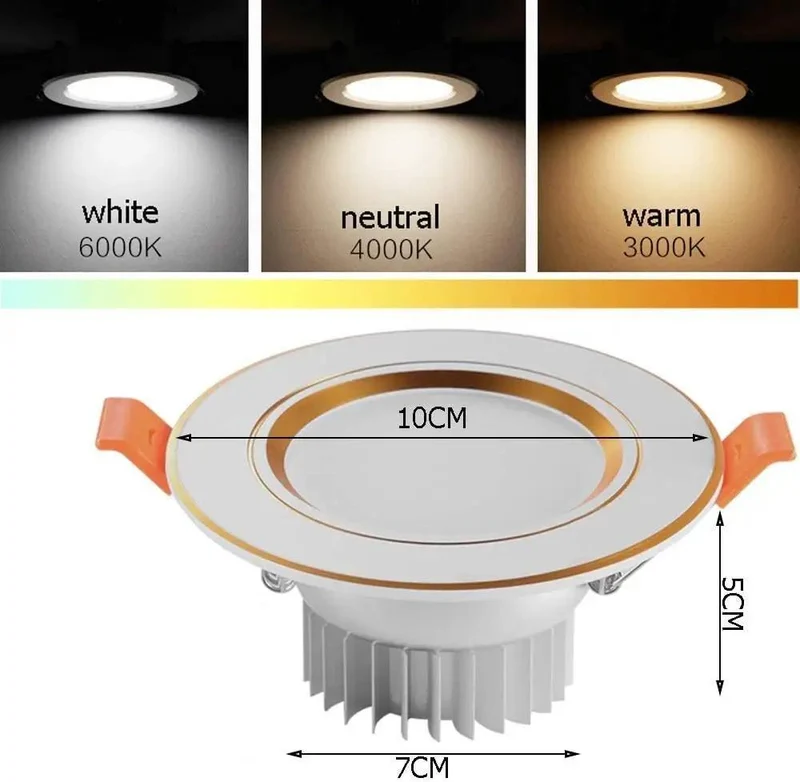 Slick 6 Pack Recessed Lighting Trim Kits With Dimmable LED Downlights For Easy Ceiling Installation And Bright Warm Vibe In Kitchens Bathrooms And Bedrooms Heavy Duty Housing For Seamless Drop In Retrofit Upgrades Gonna Light Up Your Pad Real Quick