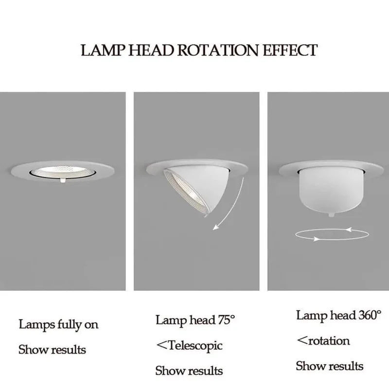 Premium 30W LED Gimbal Downlight Recessed Ceiling Fixture Adjustable Directional Spotlight Beam Full Dimming Control True Color Modes Rock Solid Aluminum Construction Smooth Gimbal Tracking For Garage Studio And Fresh Modern Vibe Setup
