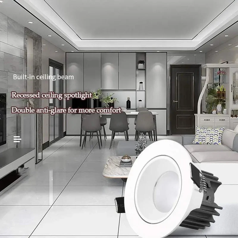 Top Shelf 13 Pack Retrofit Led Recessed Light Kit 3.5 And 4 Inch Round Baffle Trim Anti Glare Ceiling Fixtures Heavy Duty Waterproof Shell Crisp 6000K Daylight Plug And Play Setup Ace Quality For Home