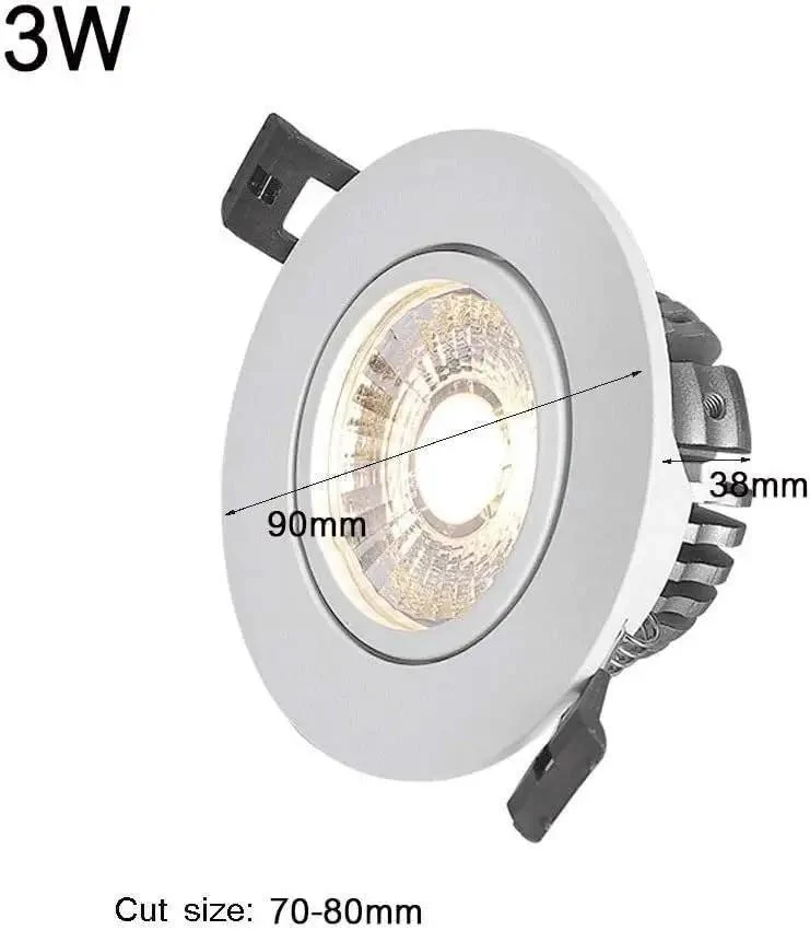 Adjustable Aluminum LED Recessed Downlight Trim Kit Featuring Smooth Sailing Retrofit Install And Hella Bright High Quality Output For Modern Kitchens Bathrooms And Workspaces
