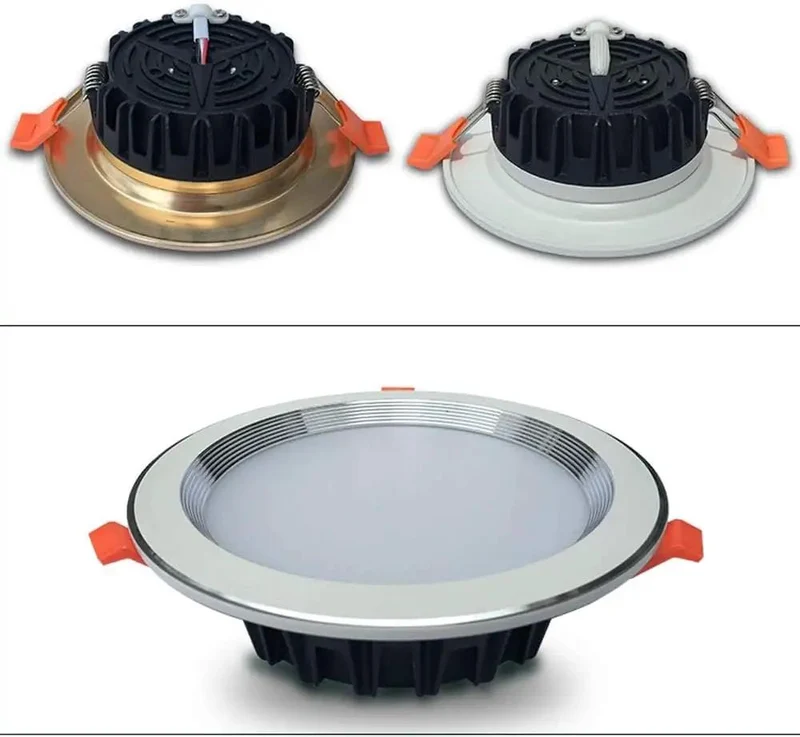 Heavy Duty Recessed Lighting Trim Kit 10 Pack Led Downlights Aluminum Spotlight Easy Retrofit Ceiling Install Dimmable Hella Bright Smooth Flush Finish Housing