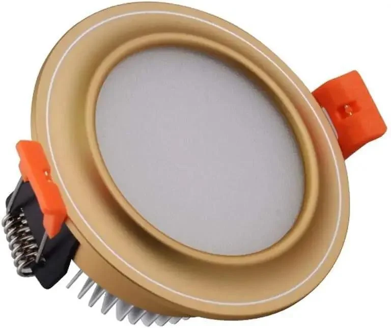 Breezy Install Ultra Slim Recessed Led Downlights With Brushed Gold Aluminum Trim Dimmable 4000k Bright White Retrofit Ceiling Panel For Home Offices