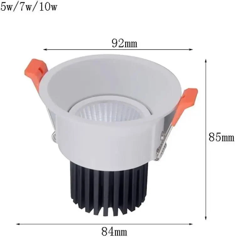 Adjustable Led Recessed Ceiling Downlight Retrofit Trim Kit With Crisp Warm Glow Aluminum Round Spotlight For Kitchen Bath Or Office No Sweat Install Swap Dimmable Fixtures That Look Sharp And Run Smooth In Any Space