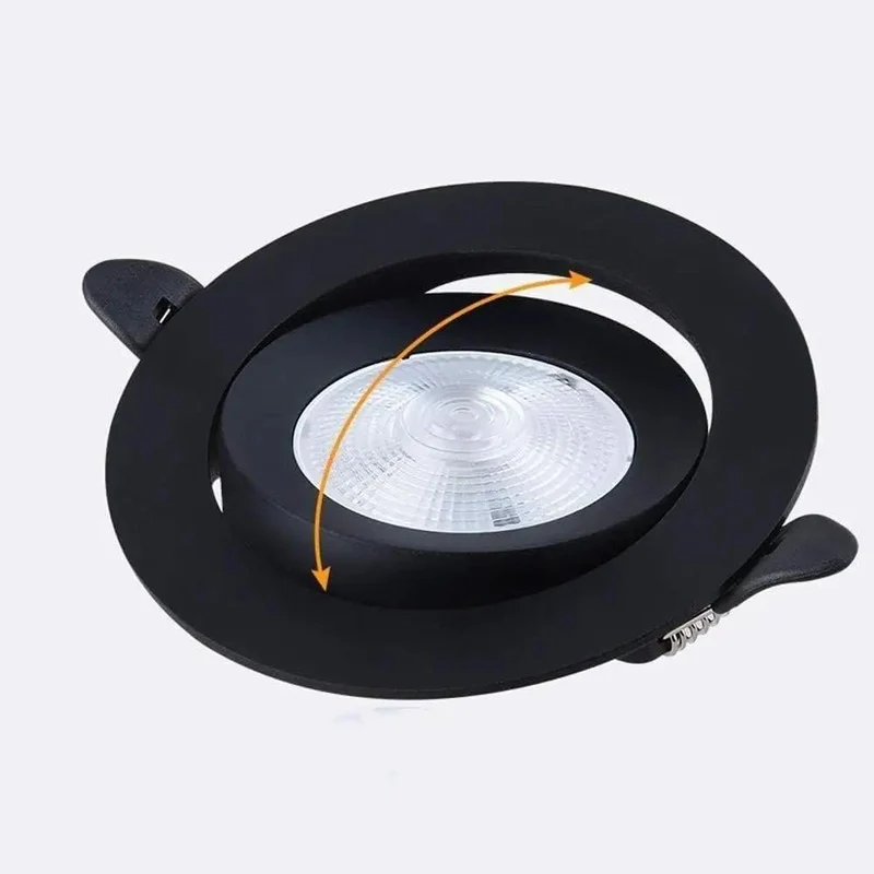 Ultra Slim Led Recessed Downlight Trim Kit Featuring Hella Bright Natural White Illumination With Smooth DIY Retrofit Installation And Super Sleek Black Aluminum Housing For Home Or Office Ceiling Fixtures