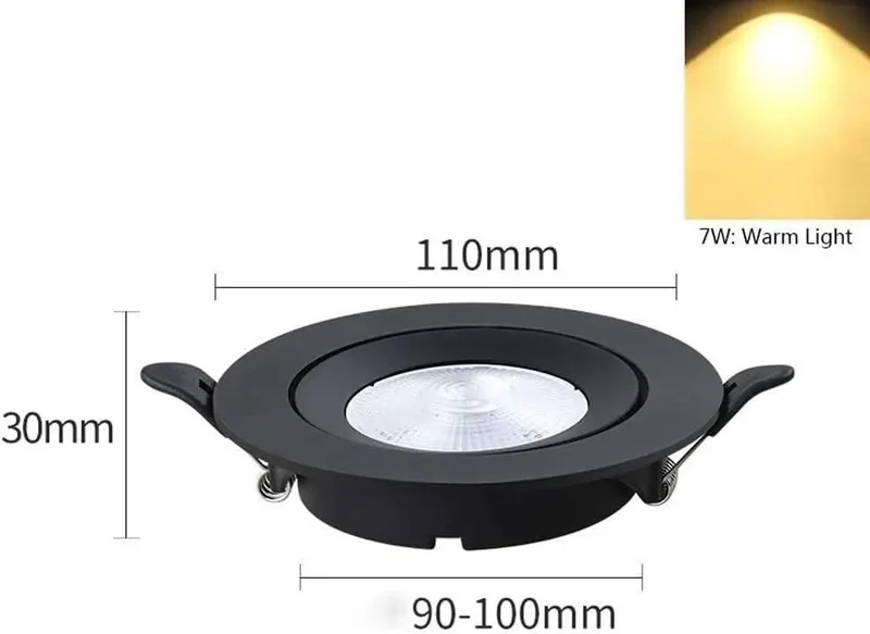 Ultra Slim Led Recessed Downlight Trim Kit Featuring Hella Bright Natural White Illumination With Smooth DIY Retrofit Installation And Super Sleek Black Aluminum Housing For Home Or Office Ceiling Fixtures
