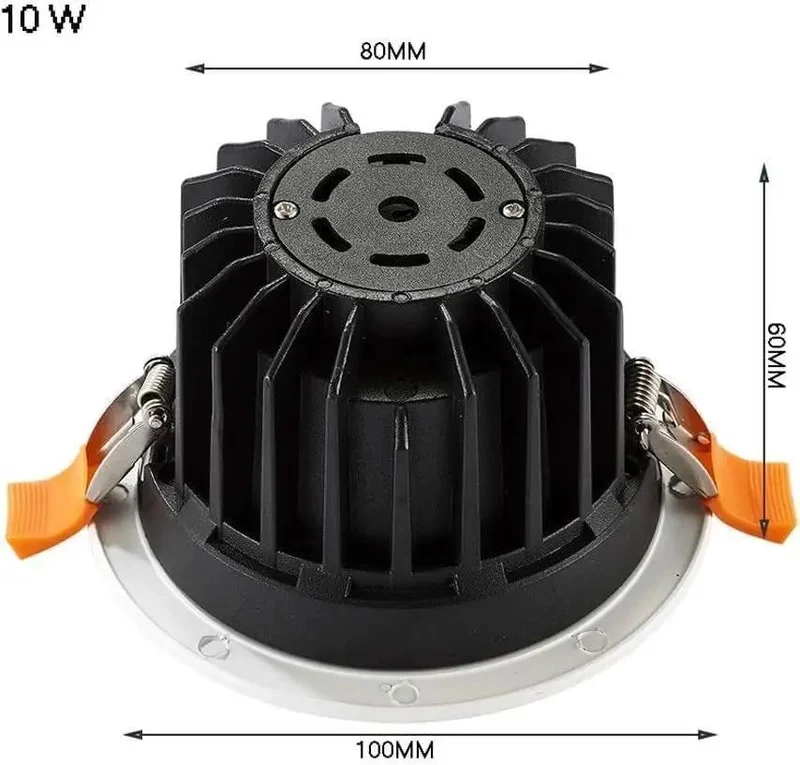 Straight Up Sleek Led Recessed Retrofit Downlight With 10W Dimmable Spotlight And Warm White 3000k Soft Glow For Kitchen Or Bathroom Ceilings No Sweat Install With Solid IP44 Rating