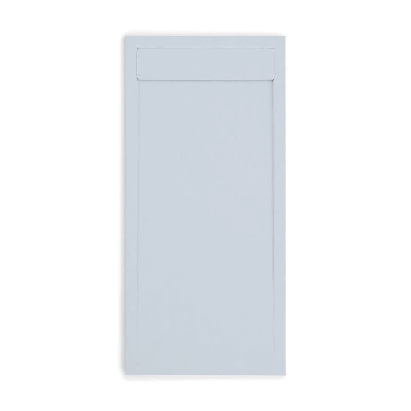 Mineralguss-Duschwanne extra flach QUORE, Schieferoptik, GRAU