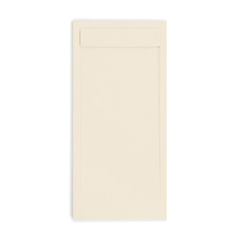 Mineralguss-Duschwanne extra flach QUORE, Schieferoptik, BEIGE